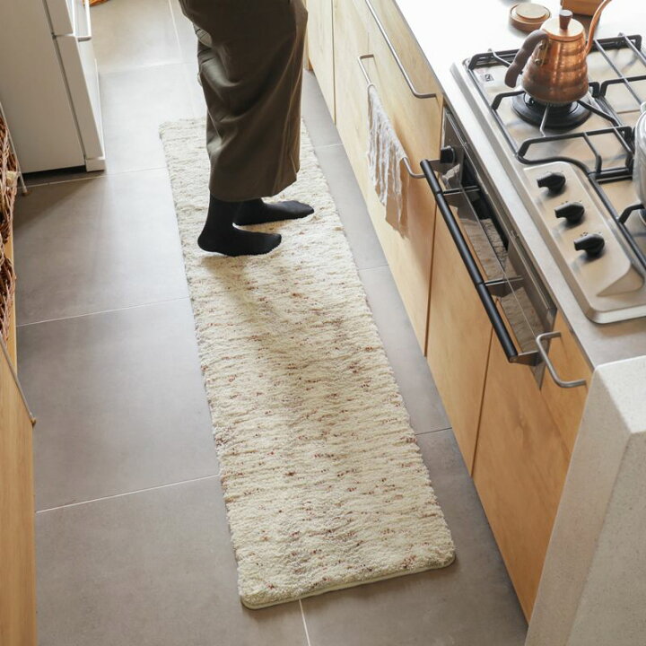 楽天市場】キッチンマット LUCE 45×180 マット ラグマット シャギー 