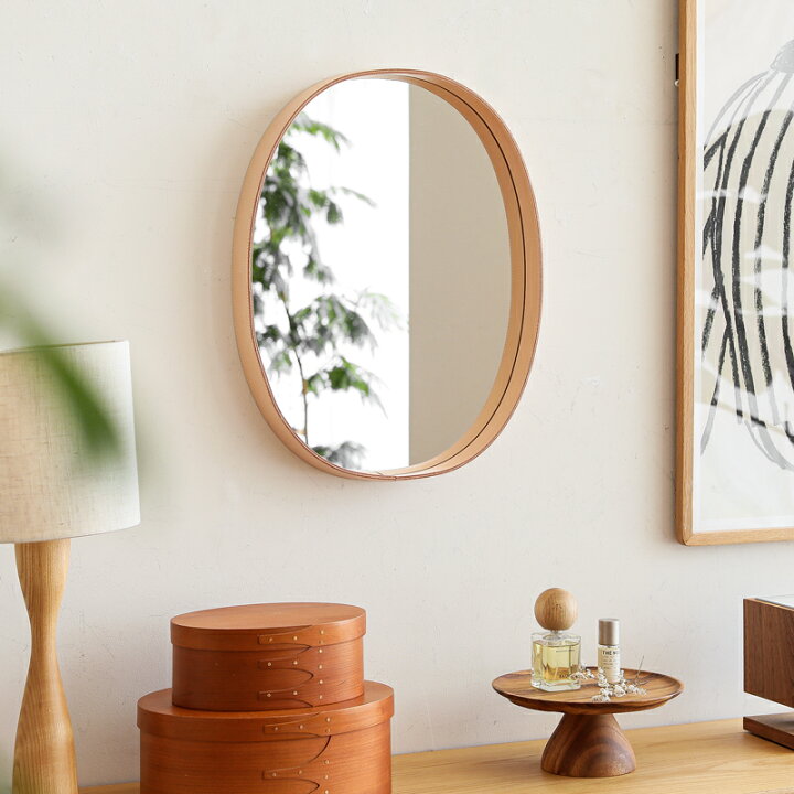 楽天市場】オーバルミラー MOHEIM モヘイム 鏡 壁掛け ウォールミラー 