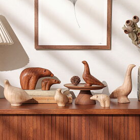 動物オブジェ H/A エイチエー オブジェ くま とり 置物 雑貨 飾り 木製 ナチュラル ヴィンテージレッド インテリア 北欧 おしゃれ 楽ギフ_包装 あす着対応