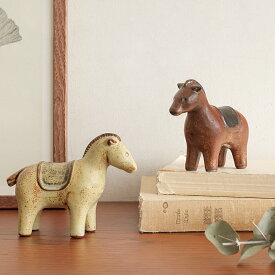 かしわ窯 動物 オブジェ Horse ホース 馬 Sサイズ 置物 雑貨 飾り ベージュ ブラウン せっ器 天然素材 日本製 インテリア 北欧 ナチュラル おしゃれ 楽ギフ_包装 あす着対応
