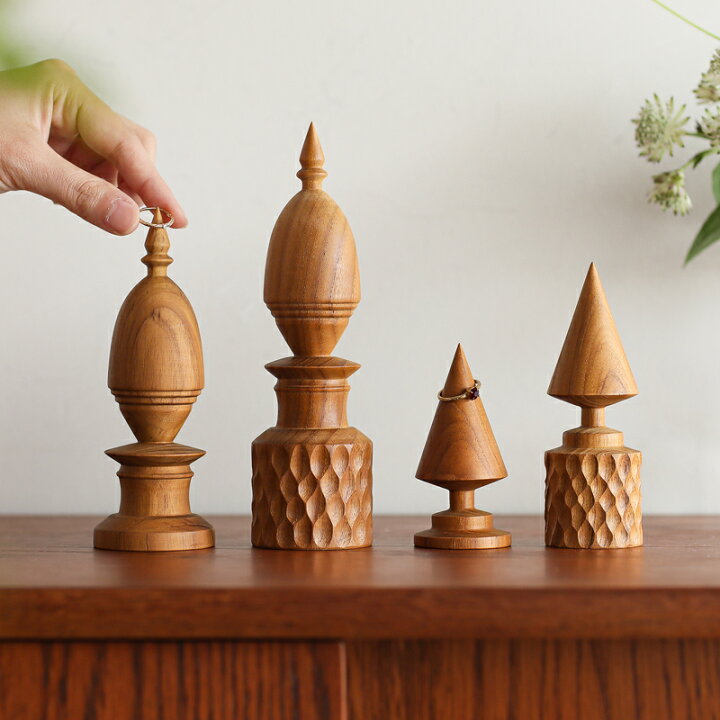 楽天市場】リングホルダー TEAK Cタイプ オブジェ 置物 天然木 チーク 