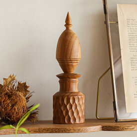 リングホルダー TEAK Dタイプ オブジェ 置物 天然木 チーク 木製 ハンドメイド リングスタンド リングコーン 4.9×17.5 インテリア雑貨 Display stand　LB-04 楽ギフ_包装 あす着対応