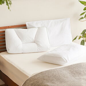 洗える 防ダニ100% ノルディック スリープ カイロプラクティック ピロー スノーカバー付き Sサイズ 58×34cm ナチュラル おしゃれ 即日出荷対応