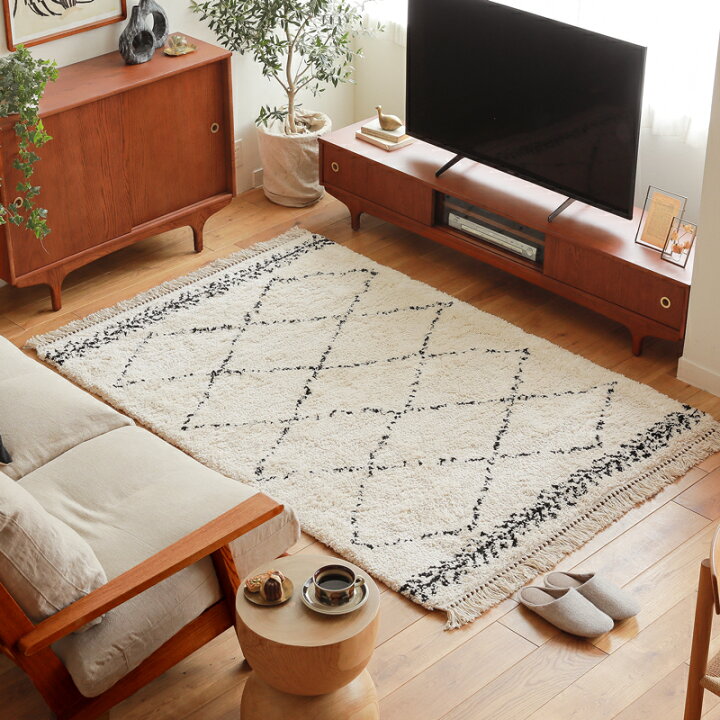 楽天市場】ラグ ラグマット BIANCA BOHO 200×250 四角形タイプ 