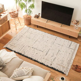 ラグ ラグマット BIANCA LINE-DOT 100×140 ベニワレン風 ウィルトン織り 絨毯 カーペット 長方形 おしゃれ おすすめ