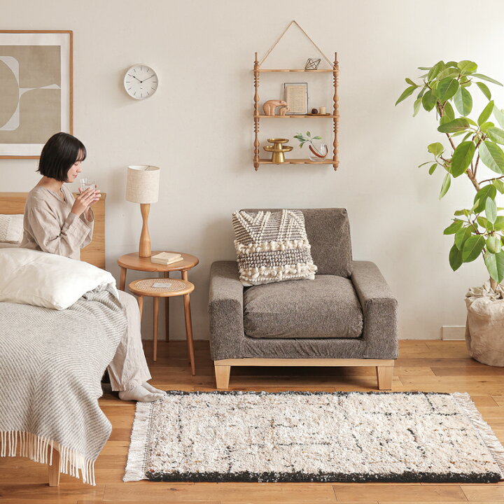 楽天市場】ラグ ラグマット BIANCA LINE-DOT 200×250 ベニワレン風 