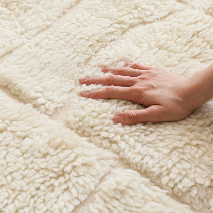 楽天市場】ウール コットン ラグマット ラグ FIKA Bタイプ 120×180 