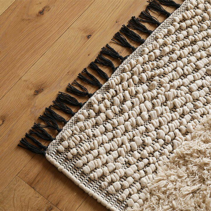 楽天市場 ラグ ラグマット Pop Corn Stripe Rug 140 0 インド製 綿 100 カーペット 長方形 リビング 寝室 送料無料 Recenoインテリア