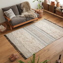 ラグ ラグマット POP CORN STRIPE RUG 140×200 インド製 綿 100％ カーペット 長方形 リビング 寝室 94953 33096 送料無料