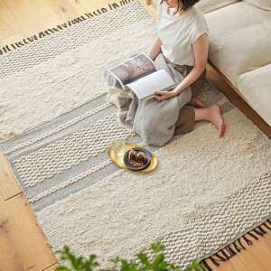 ���O ���O�}�b�g POP CORN STRIPE RUG 140×200 �C���h�� �� �J�[�y�b�g �����` ���r���O �Q�� 94953 33096