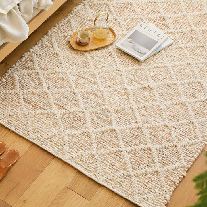 楽天市場】ウール ラグマット ラグ TERRE Aタイプ 160×230 シンプル 