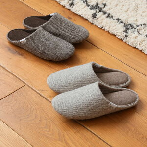 ウール ホームシューズ Mサイズ スリッパ ルームシューズ 22.5〜24.5cm ウール 羊毛 麻 ベージュ ブラウン 日本製 楽ギフ_包装 あす着対応