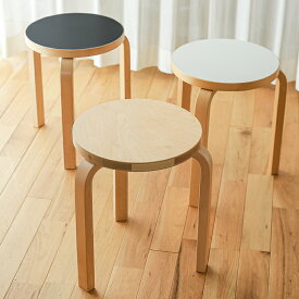 スツール 60 北欧 アルテック Artek STOOL60 ブラックリノリウム チェア チェアー 木製 送料無料 送料込 あす楽対応