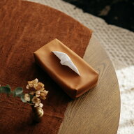 ティッシュケース ティッシュボックス カバー ふた付き キャメル 北欧 ヴィンテージ レザーティッシュケ…