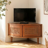 コーナーTVボード RattanMix ラタンミックス 幅60cm テレビ台 テレビボード 北欧 ナチュラル ヴィンテー…
