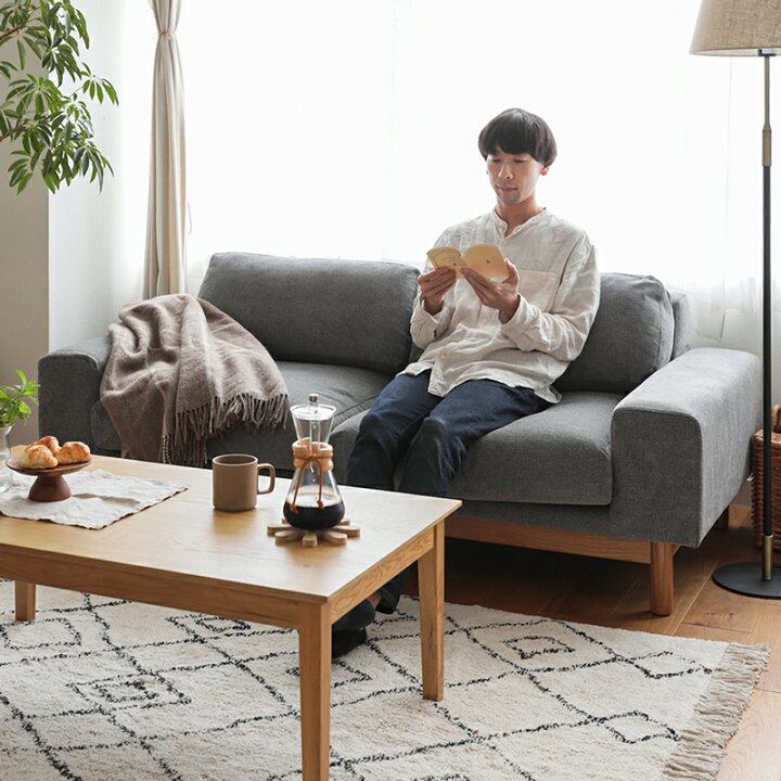 楽天市場】2人掛けソファー SIEVE bulge sofa 北欧 ナチュラル 布地 