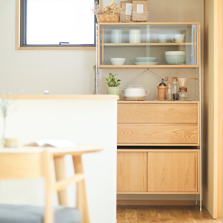 楽天市場】食器棚 キッチンキャビネット カップボード キッチン収納 