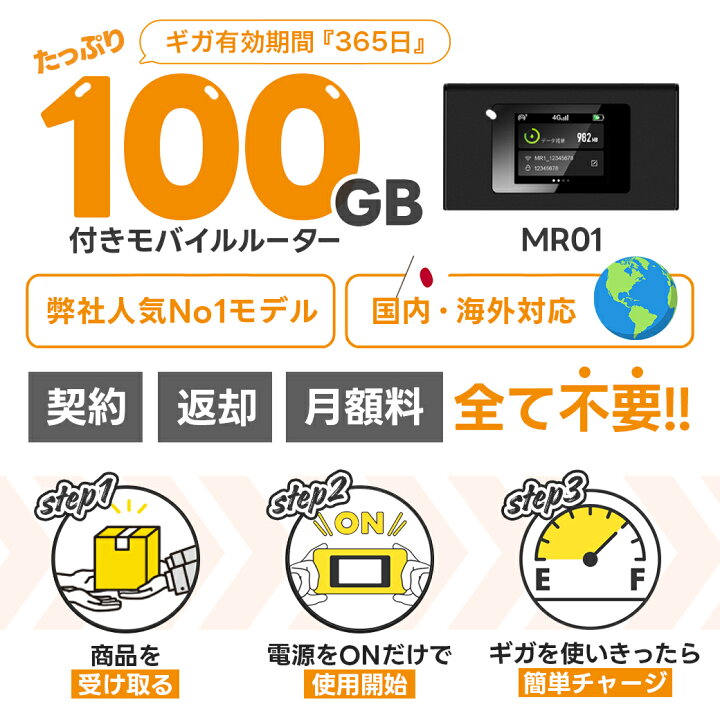 楽天市場】【リチャージWiFi公式】ギガ付き ポケットWiFi モバイル  