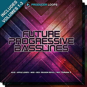 PRODUCER LOOPS FUTURE PROGRESSIVE BASSLINES BUNDLE (VOLS 1-3)(IC[i)(2Ԉȓɔ[i) vOC\tg