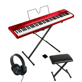 Liano L1SP MRED(メタリック・レッド)汎用ヘッドフォン＋X型イス(ブラック)セット(代引不可)(沖縄・離島送料別途見積) KORG 電子ピアノ・その他鍵盤楽器 電子ピアノ
