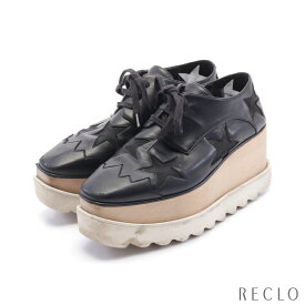 ステラマッカートニー Stella McCartney Elyse エリス スニーカー スター フェイクレザー ファブリック ブラック プラットフォームソール 800051 【中古】 送料無料