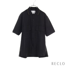 サカイ Sacai Cotton Jersey Shirt シャツ コットン ブラック 23-03073M 【中古】 送料無料 良品