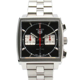 タグホイヤー TAG HEUER モナコキャリバー02クロノグラフ 腕時計 時計 ステンレススチール ブラック系 CBL2113 【中古】