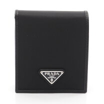 PRADA ブラック ナイロン 三つ折り財布（PRADA プラダ ラウンド財布 