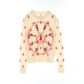 エルメス HERMES Poste et Cavalerie ニット 衣料品 トップス カシミヤ アイボリー系 / レッド系 / ブラック系 【中古】