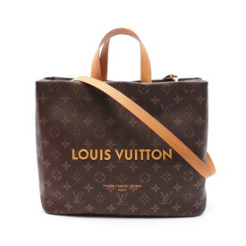 ルイ・ヴィトン LOUIS VUITTON ショッパートートMM トートバッグ バッグ レザー モノグラム ブラウン系 M13928 【中古】