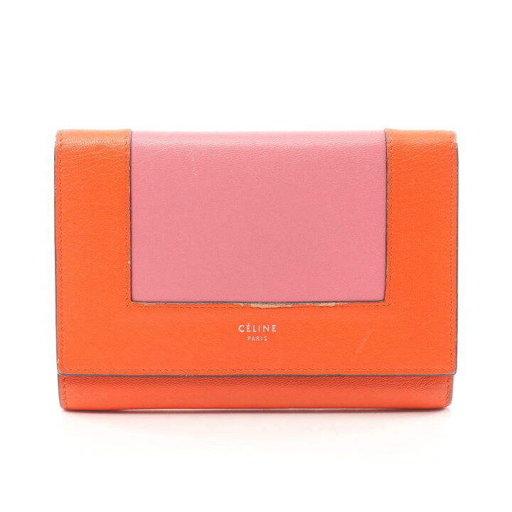 楽天市場】セリーヌ CELINE フレーム 三つ折り財布 財布 レザー 