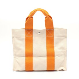 【15%OFFクーポン対象11/4 20時〜11 1:59】エルメス HERMES ボラボラPM トートバッグ バッグ キャンバス アイボリー系 / オレンジ系 【中古】