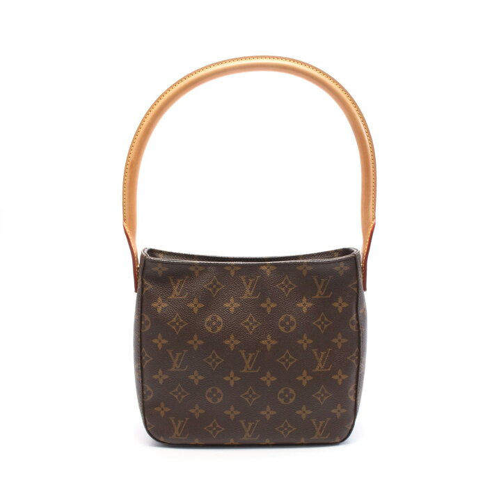 ルイ・ヴィトン LOUIS VUITTON ルーピングMM ショルダーバッグ バッグ PVCコーティングキャンバス レザー モノグラム レディース ブラウン系 M51146 【中古】