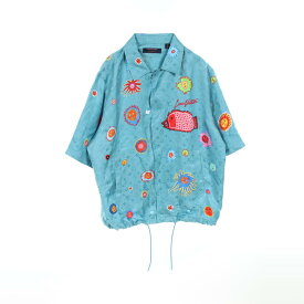 ルイ・ヴィトン LOUIS VUITTON LV × YK ショートスリーブ モノグラムフェイス 衣料品 トップス シルク ブルー系 / マルチカラー RM232H V36 HOS31W 【中古】