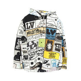 ルイ・ヴィトン LOUIS VUITTON フードシルクプレンドオーバーシャツ 衣料品 トップス シルク ナイロン ホワイト系 / マルチカラー RM241M FWB HQS09W 【中古】