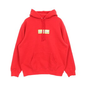 【20%OFFクーポン対象 3/4 20時-3/11 01:59】シュプリーム Supreme Bling Box Logo Hooded Sweatshirt パーカー 衣料品 トップス コットン レッド系 【中古】