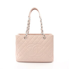 シャネル CHANEL マトラッセ グランドショッピング GST トートバッグ バッグ レザー グレインドカーフスキン ピンク系 A50995 【中古】