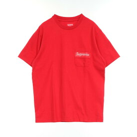 シュプリーム Supreme Mesh Stripe Pocket カットソー 衣料品 トップス コットン レッド系 【中古】
