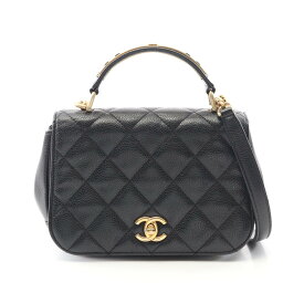 シャネル CHANEL マトラッセ ショルダーバッグ バッグ レザー グレインドカーフスキン ブラック系 A91903 【中古】
