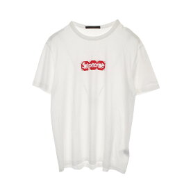 ルイ・ヴィトン LOUIS VUITTON LOUIS VUITTON × Supreme BOX LOGO TEE ボックスロゴ カットソー 衣料品 トップス コットン ホワイト系 【中古】