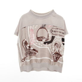 エルメス HERMES Starrups ツイルレーヌ ニット 衣料品 トップス シルク カシミヤ シルク ベージュ系 4E2815DD 【中古】