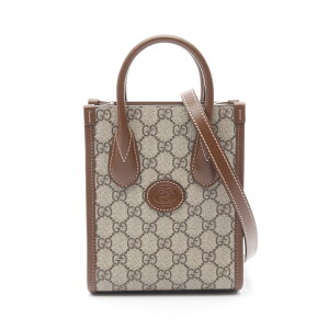 �O�b�` GUCCI �C���^�[���b�L���OG �~�j�g�[�g�o�b�O �n���h�o�b�O �o�b�O PVC�R�[�e�B���O�L�����o�X ���U�[ �x�[�W���n / �u���E���n 67162392TCG8563 �y�V�i�z