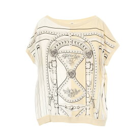 エルメス HERMES ツイルレーヌ grand tralala ニット 衣料品 トップス シルク シルク アイボリー系 / ホワイト系 2E2814DO 【中古】