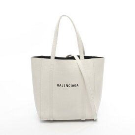 バレンシアガ BALENCIAGA EVERYDAY XXS エブリデイ トートバッグ バッグ レザー ホワイト系 551815 【中古】