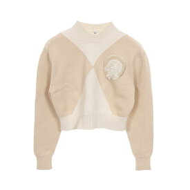 エルメス HERMES ニット 衣料品 トップス コットン シルク ナイロン シルク ベージュ系 【中古】