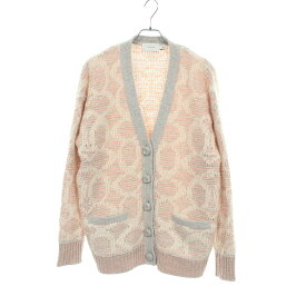コーチ COACH シグネチャー カーディガン 衣料品 トップス ウール ピンク系 / グレー系 / ホワイト系 CN480 【中古】