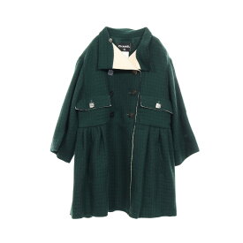 シャネル CHANEL ココマークボタン 衣料品 アウター ウール グリーン系 【中古】