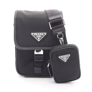 �v���_ PRADA RE NYLON TESSUTO+SAFFIANO �V�����_�[�o�b�O �o�b�O �i�C���� �T�t�B�A�[�m���U�[ �u���b�N�n 2VD0432DMHF0002 �y�V�i�z
