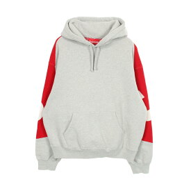 シュプリーム Supreme Big Logo Jacquard Hooded Sweatshirt パーカー 衣料品 トップス コットン ポリエステル グレー系 / レッド系 【中古】