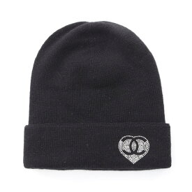 シャネル CHANEL ココマーク ニットキャップ 帽子 カシミヤ ブラック系 【中古】